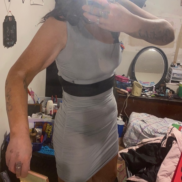 Grey size small one strap dress. - Picture 7 of 7